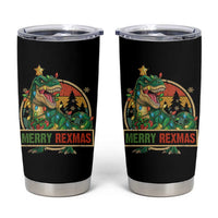 Funny Christmas Dinosaur Tumbler Cup Merry Rexmas Dino Xmas Tree - Wonder Print Shop