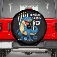 Funny Hanukkah Dinosaur Spare Tire Cover Menorasaurus Rex Jewish Holiday Chanukkah - Wonder Print Shop