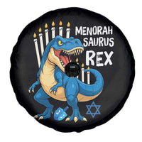 Funny Hanukkah Dinosaur Spare Tire Cover Menorasaurus Rex Jewish Holiday Chanukkah - Wonder Print Shop