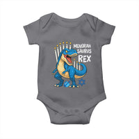 Funny Hanukkah Dinosaur Baby Onesie Menorasaurus Rex Jewish Holiday Chanukkah - Wonder Print Shop