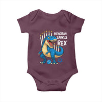 Funny Hanukkah Dinosaur Baby Onesie Menorasaurus Rex Jewish Holiday Chanukkah - Wonder Print Shop