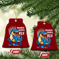 Funny Hanukkah Dinosaur Ceramic Ornament Menorasaurus Rex Jewish Holiday Chanukkah - Wonder Print Shop