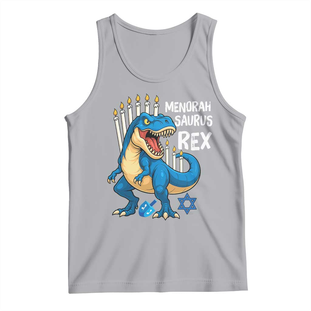 Funny Hanukkah Dinosaur Tank Top Menorasaurus Rex Jewish Holiday Chanukkah - Wonder Print Shop