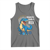 Funny Hanukkah Dinosaur Tank Top Menorasaurus Rex Jewish Holiday Chanukkah - Wonder Print Shop