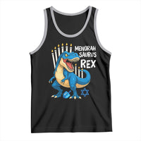 Funny Hanukkah Dinosaur Tank Top Menorasaurus Rex Jewish Holiday Chanukkah - Wonder Print Shop