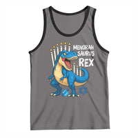 Funny Hanukkah Dinosaur Tank Top Menorasaurus Rex Jewish Holiday Chanukkah - Wonder Print Shop
