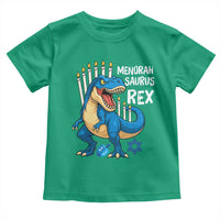 Funny Hanukkah Dinosaur Toddler T Shirt Menorasaurus Rex Jewish Holiday Chanukkah - Wonder Print Shop