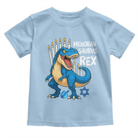 Funny Hanukkah Dinosaur Toddler T Shirt Menorasaurus Rex Jewish Holiday Chanukkah - Wonder Print Shop