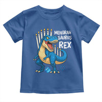 Funny Hanukkah Dinosaur Toddler T Shirt Menorasaurus Rex Jewish Holiday Chanukkah - Wonder Print Shop