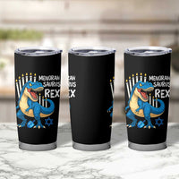 Funny Hanukkah Dinosaur Tumbler Cup Menorasaurus Rex Jewish Holiday Chanukkah - Wonder Print Shop