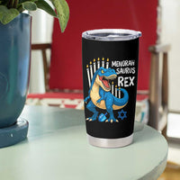 Funny Hanukkah Dinosaur Tumbler Cup Menorasaurus Rex Jewish Holiday Chanukkah - Wonder Print Shop