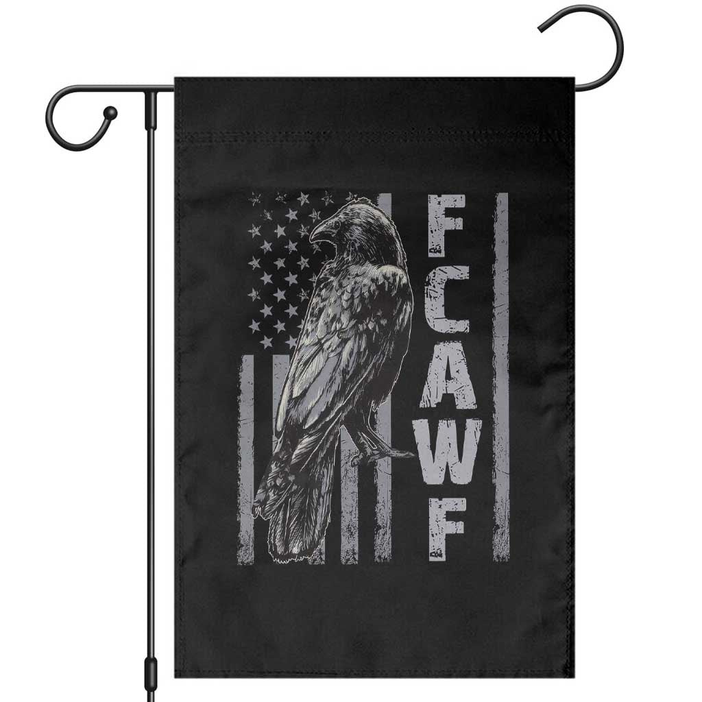 Funny F CAW F Crow Garden Flag Vintage American Flag - Wonder Print Shop