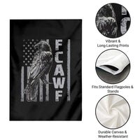 Funny F CAW F Crow Garden Flag Vintage American Flag - Wonder Print Shop