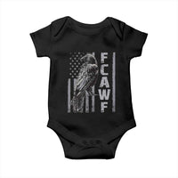 Funny F CAW F Crow Baby Onesie Vintage American Flag - Wonder Print Shop