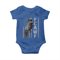 Funny F CAW F Crow Baby Onesie Vintage American Flag - Wonder Print Shop