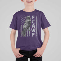 Funny F CAW F Crow T Shirt For Kid Vintage American Flag - Wonder Print Shop