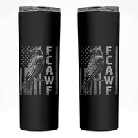 Funny F CAW F Crow Skinny Tumbler Vintage American Flag - Wonder Print Shop
