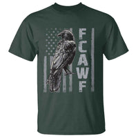 Funny F CAW F Crow T Shirt Vintage American Flag - Wonder Print Shop