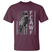 Funny F CAW F Crow T Shirt Vintage American Flag - Wonder Print Shop