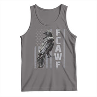 Funny F CAW F Crow Tank Top Vintage American Flag - Wonder Print Shop