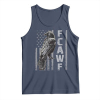 Funny F CAW F Crow Tank Top Vintage American Flag - Wonder Print Shop