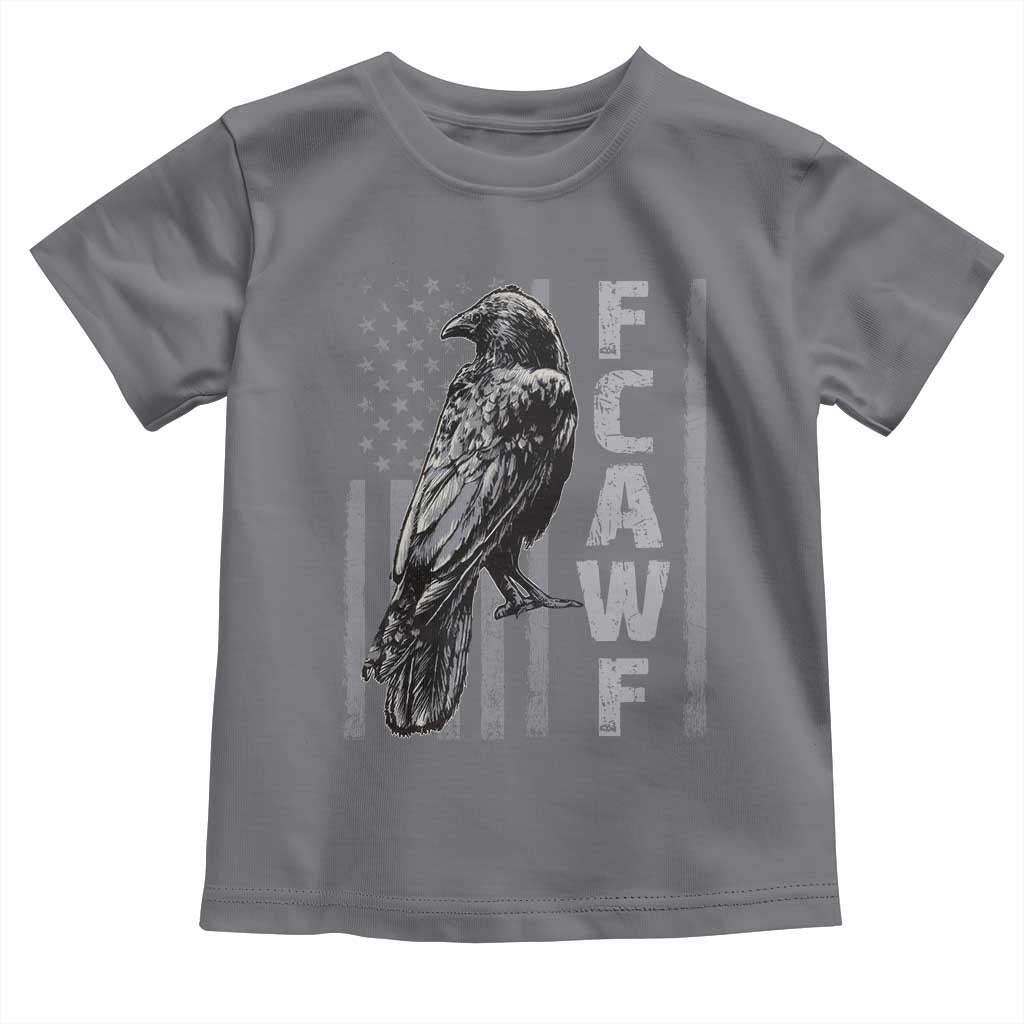 Funny F CAW F Crow Toddler T Shirt Vintage American Flag - Wonder Print Shop