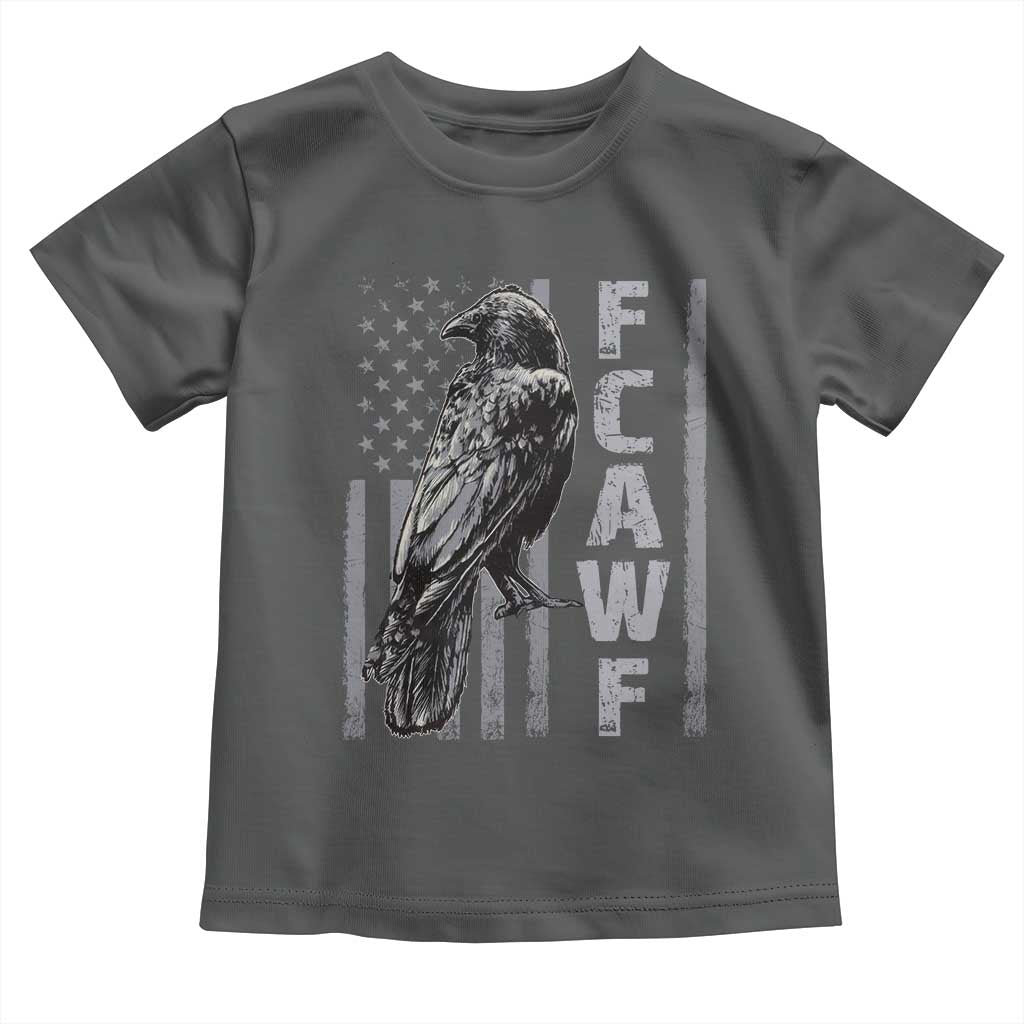 Funny F CAW F Crow Toddler T Shirt Vintage American Flag - Wonder Print Shop