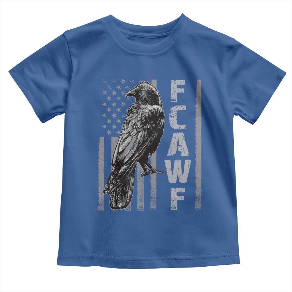Funny F CAW F Crow Toddler T Shirt Vintage American Flag - Wonder Print Shop