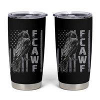 Funny F CAW F Crow Tumbler Cup Vintage American Flag - Wonder Print Shop