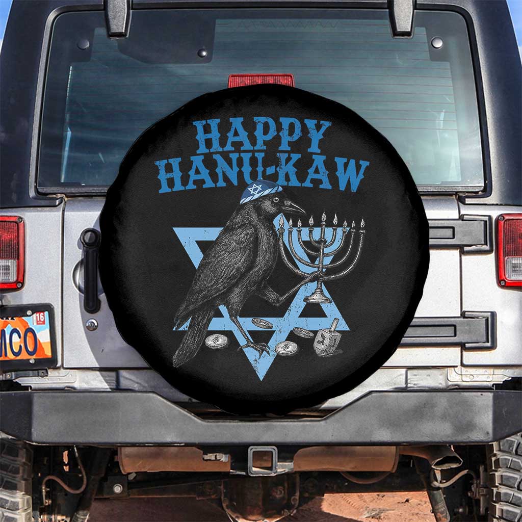 Funny Hanukkah Crow Spare Tire Cover Happy Hanukaw Jewish Holiday Chanukah Menorah - Wonder Print Shop