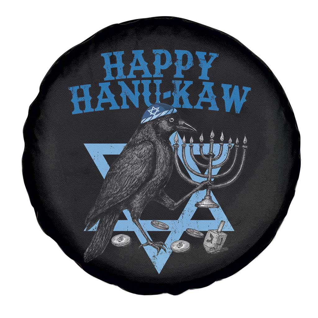 Funny Hanukkah Crow Spare Tire Cover Happy Hanukaw Jewish Holiday Chanukah Menorah - Wonder Print Shop