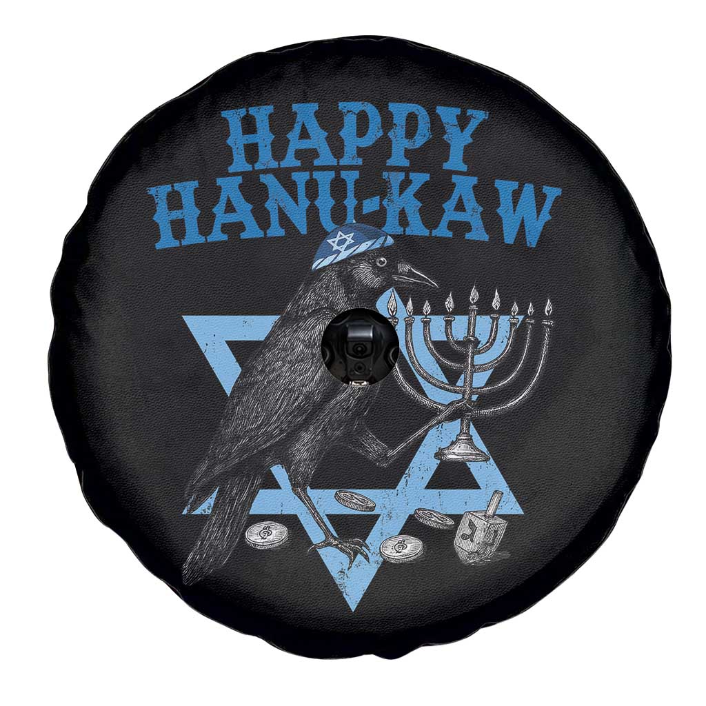 Funny Hanukkah Crow Spare Tire Cover Happy Hanukaw Jewish Holiday Chanukah Menorah - Wonder Print Shop