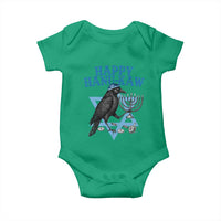 Funny Hanukkah Crow Baby Onesie Happy Hanukaw Jewish Holiday Chanukah Menorah - Wonder Print Shop