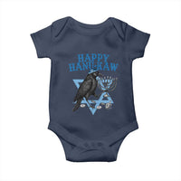 Funny Hanukkah Crow Baby Onesie Happy Hanukaw Jewish Holiday Chanukah Menorah - Wonder Print Shop