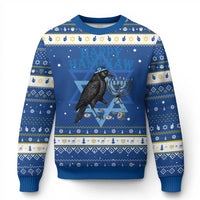 Funny Hanukkah Crow Hanukkah Ugly Sweater Happy Hanukaw Jewish Holiday Chanukah Menorah - Wonder Print Shop