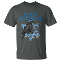 Funny Hanukkah Crow T Shirt Happy Hanukaw Jewish Holiday Chanukah Menorah - Wonder Print Shop