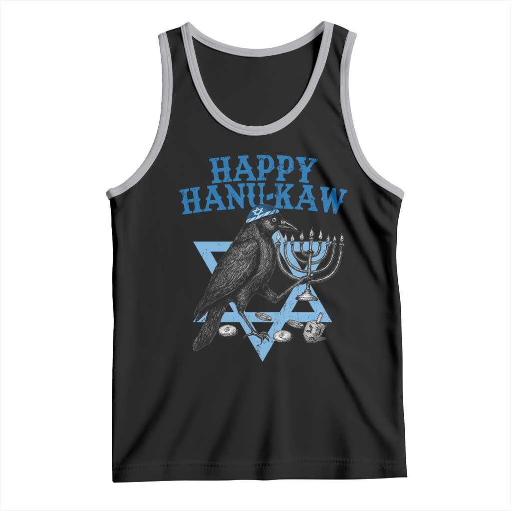 Funny Hanukkah Crow Tank Top Happy Hanukaw Jewish Holiday Chanukah Menorah - Wonder Print Shop