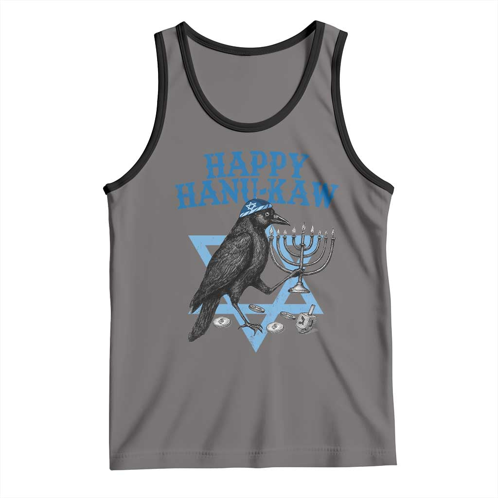 Funny Hanukkah Crow Tank Top Happy Hanukaw Jewish Holiday Chanukah Menorah - Wonder Print Shop
