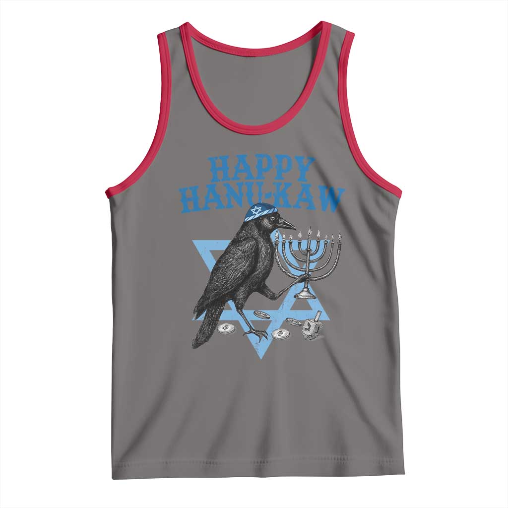 Funny Hanukkah Crow Tank Top Happy Hanukaw Jewish Holiday Chanukah Menorah - Wonder Print Shop