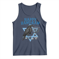 Funny Hanukkah Crow Tank Top Happy Hanukaw Jewish Holiday Chanukah Menorah - Wonder Print Shop
