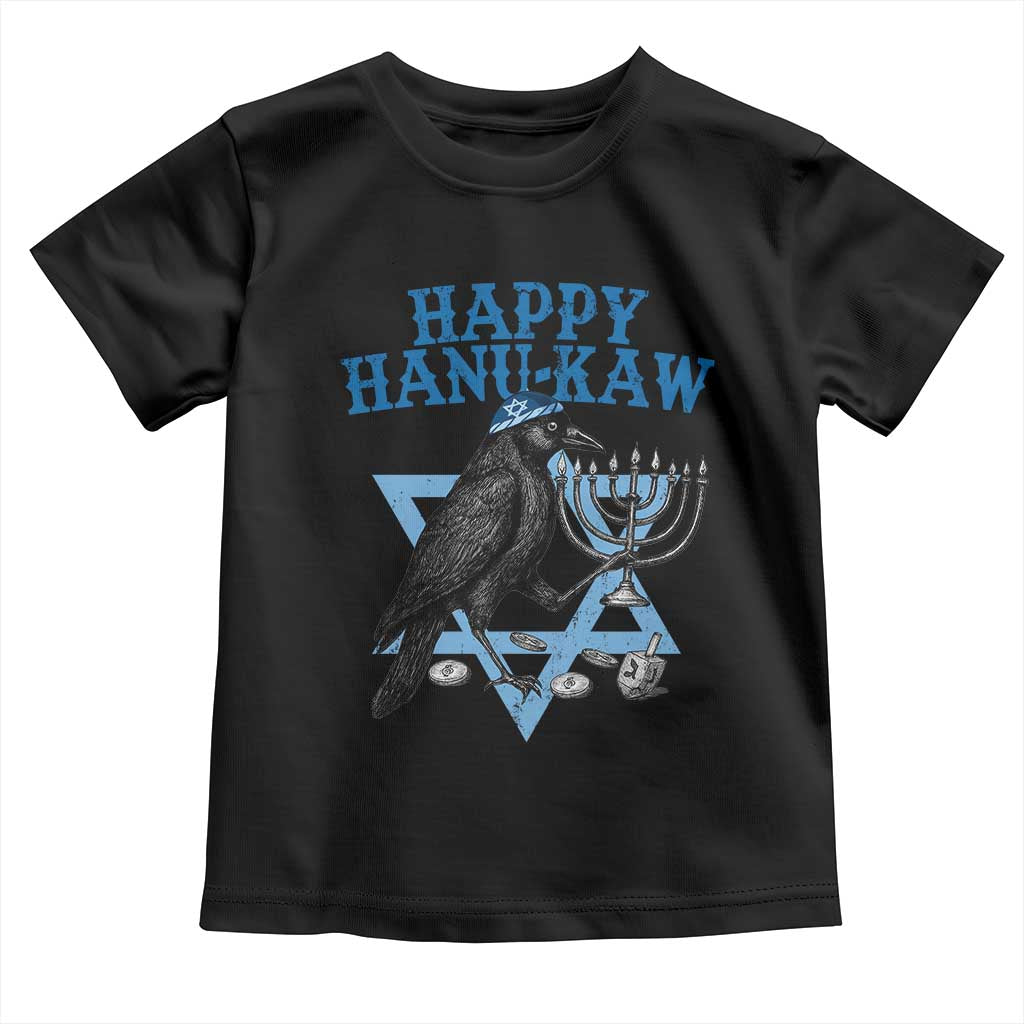 Funny Hanukkah Crow Toddler T Shirt Happy Hanukaw Jewish Holiday Chanukah Menorah - Wonder Print Shop