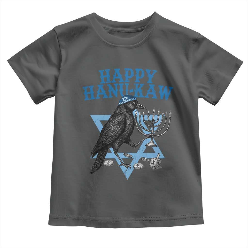 Funny Hanukkah Crow Toddler T Shirt Happy Hanukaw Jewish Holiday Chanukah Menorah - Wonder Print Shop