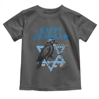 Funny Hanukkah Crow Toddler T Shirt Happy Hanukaw Jewish Holiday Chanukah Menorah - Wonder Print Shop