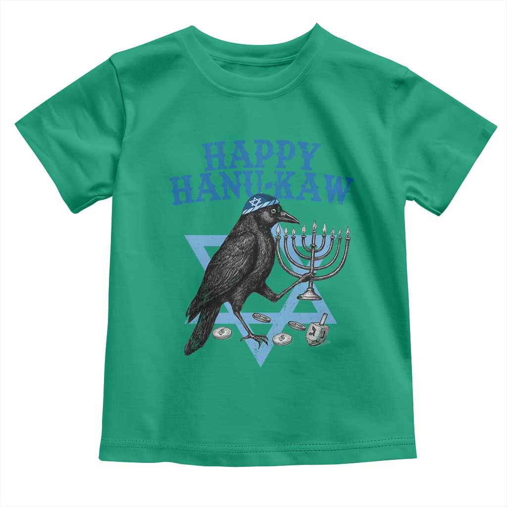 Funny Hanukkah Crow Toddler T Shirt Happy Hanukaw Jewish Holiday Chanukah Menorah - Wonder Print Shop