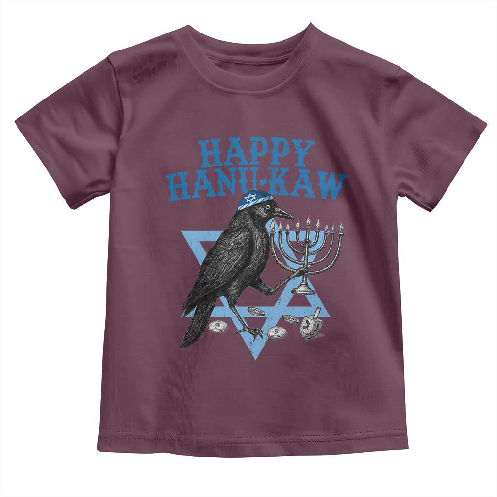 Funny Hanukkah Crow Toddler T Shirt Happy Hanukaw Jewish Holiday Chanukah Menorah - Wonder Print Shop