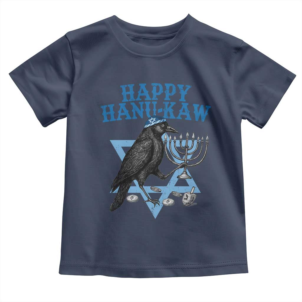 Funny Hanukkah Crow Toddler T Shirt Happy Hanukaw Jewish Holiday Chanukah Menorah - Wonder Print Shop