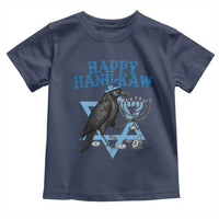 Funny Hanukkah Crow Toddler T Shirt Happy Hanukaw Jewish Holiday Chanukah Menorah - Wonder Print Shop