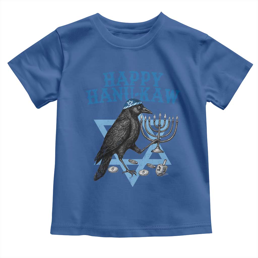 Funny Hanukkah Crow Toddler T Shirt Happy Hanukaw Jewish Holiday Chanukah Menorah - Wonder Print Shop