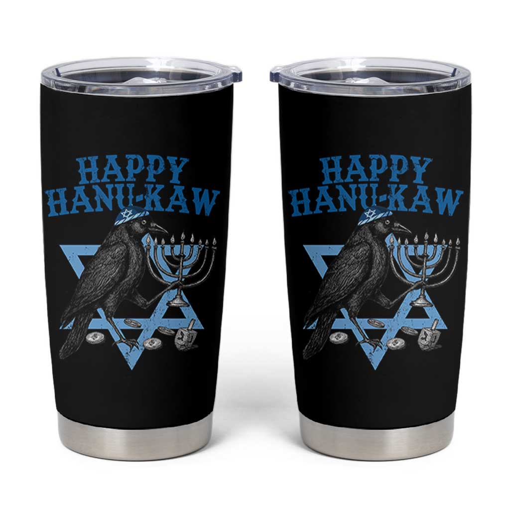 Funny Hanukkah Crow Tumbler Cup Happy Hanukaw Jewish Holiday Chanukah Menorah - Wonder Print Shop