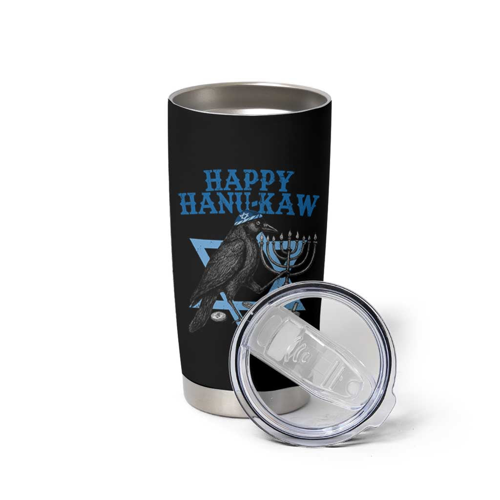Funny Hanukkah Crow Tumbler Cup Happy Hanukaw Jewish Holiday Chanukah Menorah - Wonder Print Shop